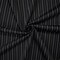 Black-White Poly Wool Spandex Stretch Stripe Double Knit Fabric By the Yard